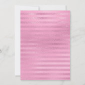 Pink Metallic Foil Girly Junggeselinnen-Abschied Einladung (Rückseite)