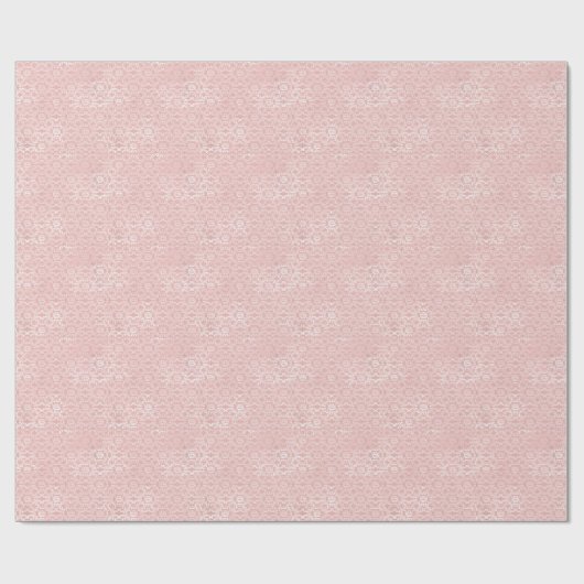 Pink Metallic Lace Vintag rustikal Geschenkpapier (Flach)