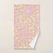 Pink Metallic Leopard Muster Badhandtuch Set (Handtuch)