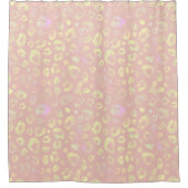 Pink Metallic Leopard Muster Duschvorhang (Vorderseite)