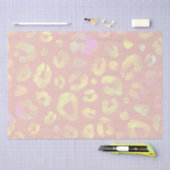 Pink Metallic Leopard Muster Seidenpapier (Handwerk)