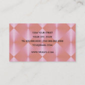 Pink Metallic Look Diamond Tiles Visitenkarte (Rückseite)