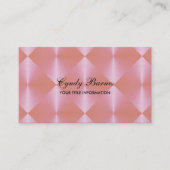 Pink Metallic Look Diamond Tiles Visitenkarte (Vorderseite)