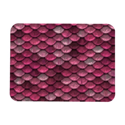 Pink Metallic Scales Textur Magnet (Horizontal)