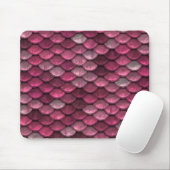 Pink Metallic Scales Textur Mousepad (Mit Mouse)