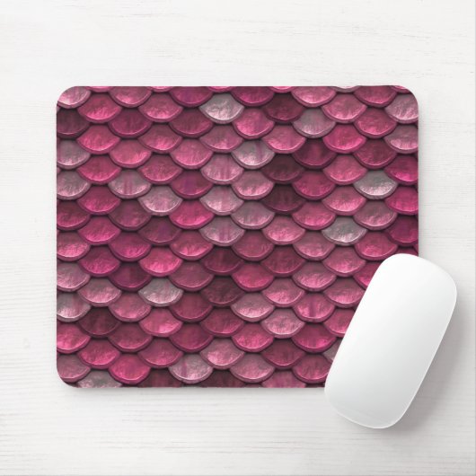 Pink Metallic Scales Textur Mousepad (Mit Mouse)