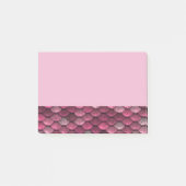 Pink Metallic Scales Textur Post-it Klebezettel (Vorderseite)