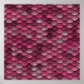 Pink Metallic Scales Textur Poster (Vorne)