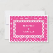 PINK MEXICAN PAPEL PICADO ENCLOUSURE CARD (Rückseite)