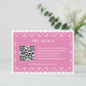 PINK MEXICAN PAPEL PICADO ENCLOUSURE CARD (Stehend Vorderseite)