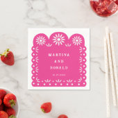 PINK MEXICAN PAPEL PICADO SERVIETTE (Beispiel)