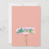 Pink Mexican Town Destination Wedding Save The Date (Rückseite)