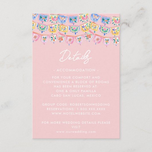 Pink Mexico Destination  Begleitkarte (Vorderseite)