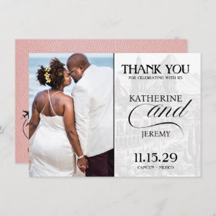 Pink Mexico Passport Dankeskarte