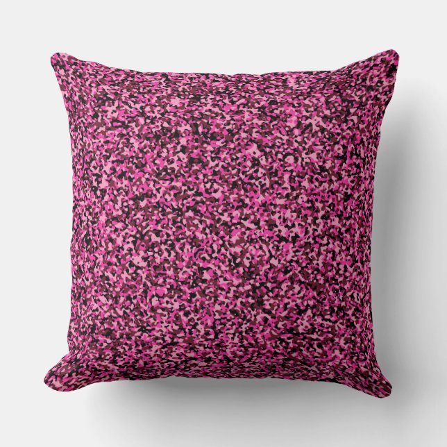 Pink Micro Camouflage Throw Kissen (Vorderseite)