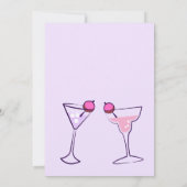 Pink Midcentury Modern Christmas Cocktail Party Einladung (Rückseite)