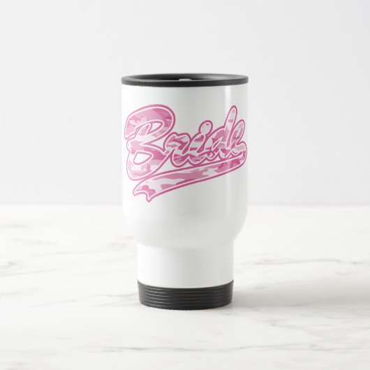 Pink Military Bride Camouflage Reisebecher (Mittel)