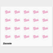 Pink Military Bride Camouflage Runder Aufkleber (Blatt)