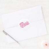 Pink Military Bride Camouflage Runder Aufkleber (Umschlag)