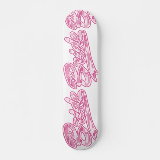 Pink Military Bride Camouflage Skateboard (Vorne)
