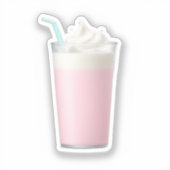 Pink Milkshake Emoji Aufkleber (Vorderseite)