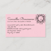 Pink Millennial Abstrakt Spiritual Celestial Sun Visitenkarte (Rückseite)