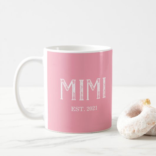 Pink Mimi Jahr etabliert Kaffeetasse (Mit Donut)