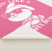 Pink "Mindful Bunny" gemütlich Sherpadecke (3/4)