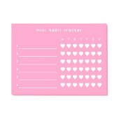 Pink Mini Habit Tracker Sticky Notes Post-it Klebezettel