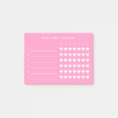 Pink Mini Habit Tracker Sticky Notes Post-it Klebezettel (Vorderseite)