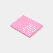 Pink Mini Habit Tracker Sticky Notes Post-it Klebezettel (angewinkelt)