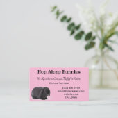 Pink Mini Lop Bunny Rabbit Züchter Visitenkarte (Stehend Vorderseite)