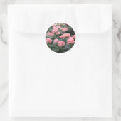 Pink Mini Rose Digitale Blume Malerei Runder Aufkleber (Tasche)