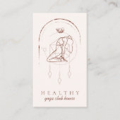 Pink Minimal Beauty Line Art Secret Geometry Yoga Visitenkarte (Vorderseite)