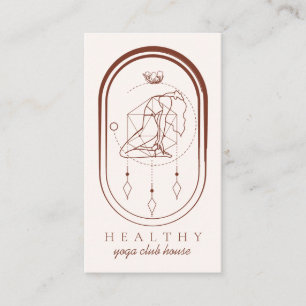Pink Minimal Beauty Secret Geometrie Yoga Coach Visitenkarte