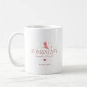Pink Minimal Custom 'Romantasy' Book Lovers' Kaffeetasse (Links)