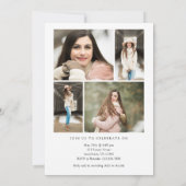 Pink Minimal Graduation Invitation Einladung (Rückseite)