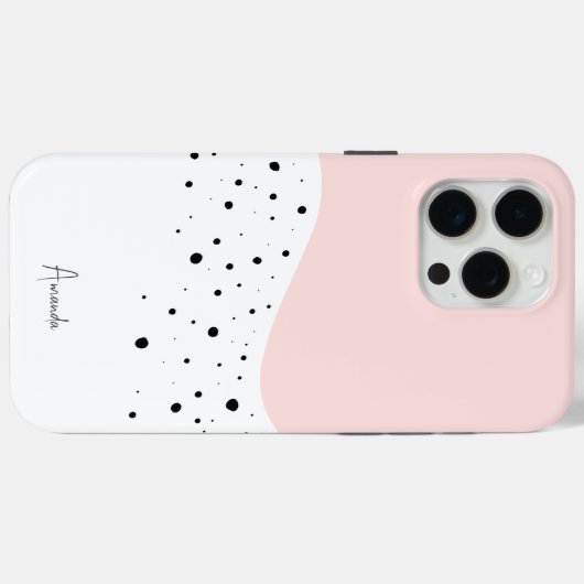 Pink minimale Design mit dots Case-Mate iPhone ca. Hülle (Rückseite (Horizontal))