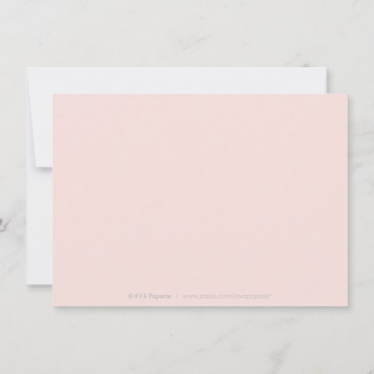 Pink-minimale Skripte ändern die Verschiebung des  Einladung (Rückseite)