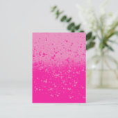 Pink-Minimalismus Postkarte (Stehend Vorderseite)