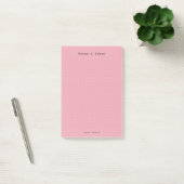 Pink minimalist and personalized retro aesthetic post-it klebezettel (Büro)