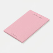 Pink minimalist and personalized retro aesthetic post-it klebezettel (angewinkelt)