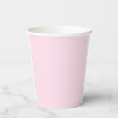 Pink Minimalist Birthday Party Paper Cup Pappbecher (Rückseite)