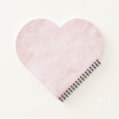 Pink Minimalist Feminine Paper Monogram Notizblock (Rückseite)