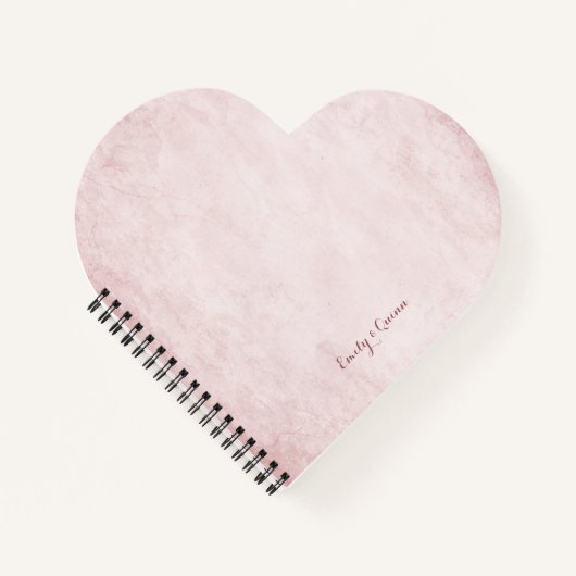 Pink Minimalist Feminine Paper Monogram Notizblock (Vorderseite)