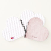 Pink Minimalist Feminine Paper Monogram Notizblock (Innenseite)