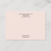 Pink-minimalistisch-elegante Friseur-Display Visitenkarte (Rückseite)