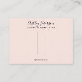 Pink-minimalistisch-elegante Friseur-Display Visitenkarte (Vorderseite)