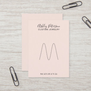 Pink-minimalistisch-elegantes Pastellring-Display Visitenkarte