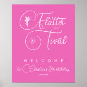 Pink Minimalistisch Fairy Empfang Poster (Vorne)
